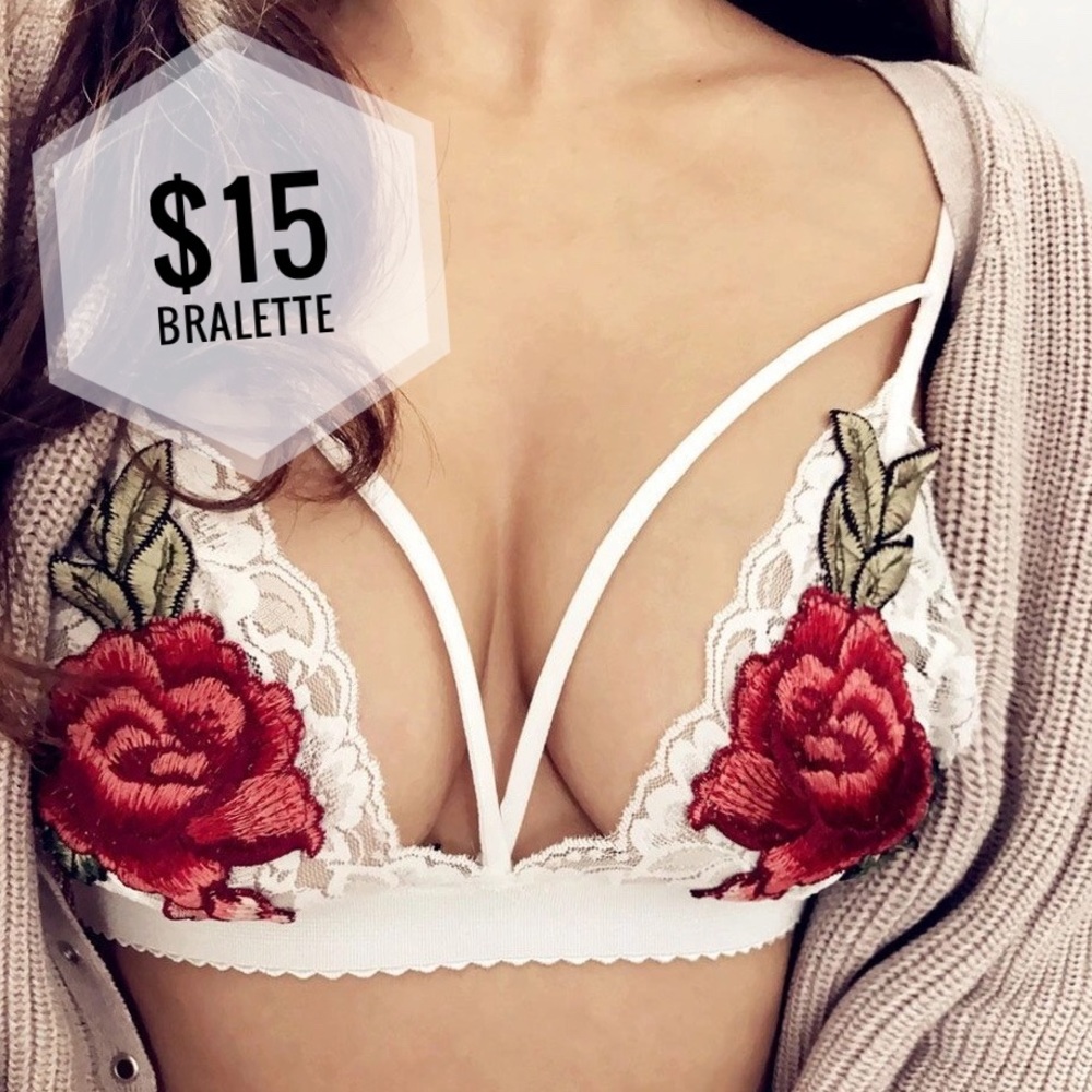 NEW WHITE LACE BRALETTES - Picture 3 of 8